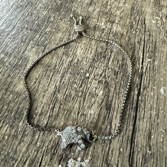Sterling Silver Elephant Anklet/Bracelet - Picture 2 of 8